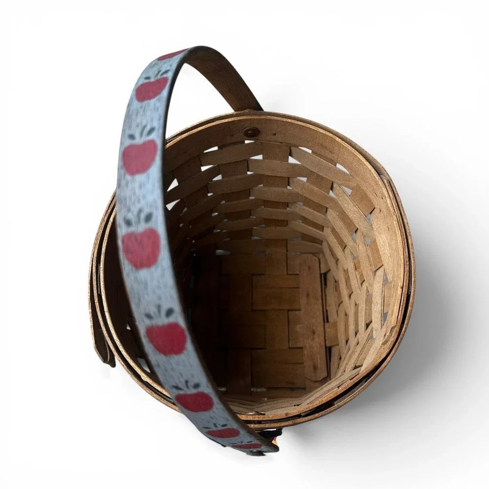 Vintage 1984 Longaberger Apple Goose Duck Swing Basket Farm Country Cottagecore